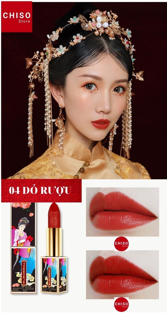 Son môi Treeceng dưỡng ẩm trang điểm lâu trôi thiết kế cung đình sang trọng quý phái mỹ phẩm nội địa trung 3.6g