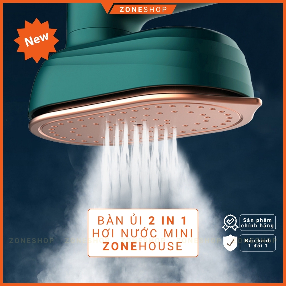 Bàn Ủi Hơi Nước Mini Cầm Tay ZoneHouse, bàn ủi 2 trong 1, ủi trực tiếp,hơi nước, bàn là mini thuận tiện du lịch ZONESHOP