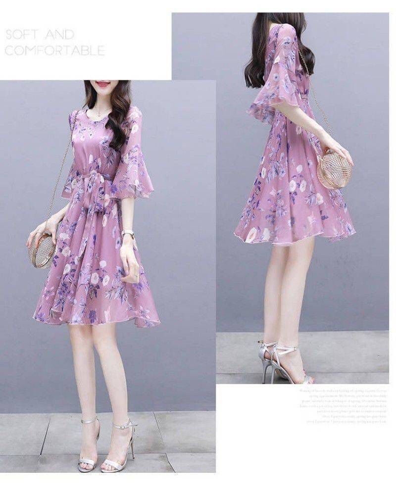 Váy hoa dự tiệc - Đầm hoa voan công sở, đi chơi Dáng Xoè Dễ Thương - Váy dự tiệc [TANGO SHOP]