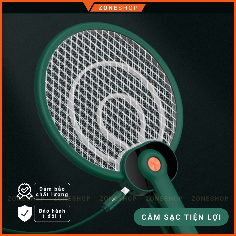 Vợt muỗi để bàn ZONEHOUSE tiện lợi, tự động kiêm đèn bắt muỗi 2 in 1, sạc tích điện, đèn bắt muỗi thông minh  [ZONESHOP]