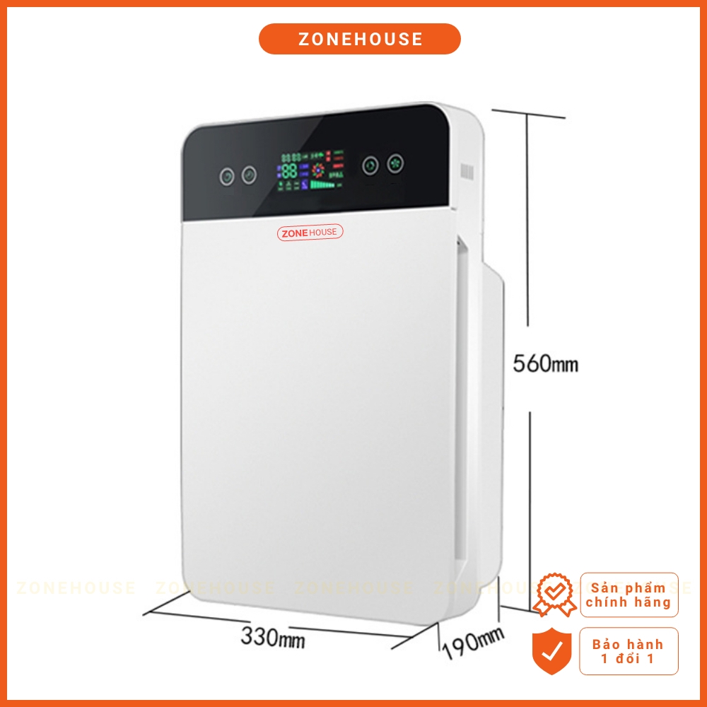 Máy Lọc Không Khí ION Làm Sạch Không Khí ZONEHOUSE - SUPER WOMAN, 3 Chế độ, Bộ lọc 3 lớp HEPA, Than hoạt tính