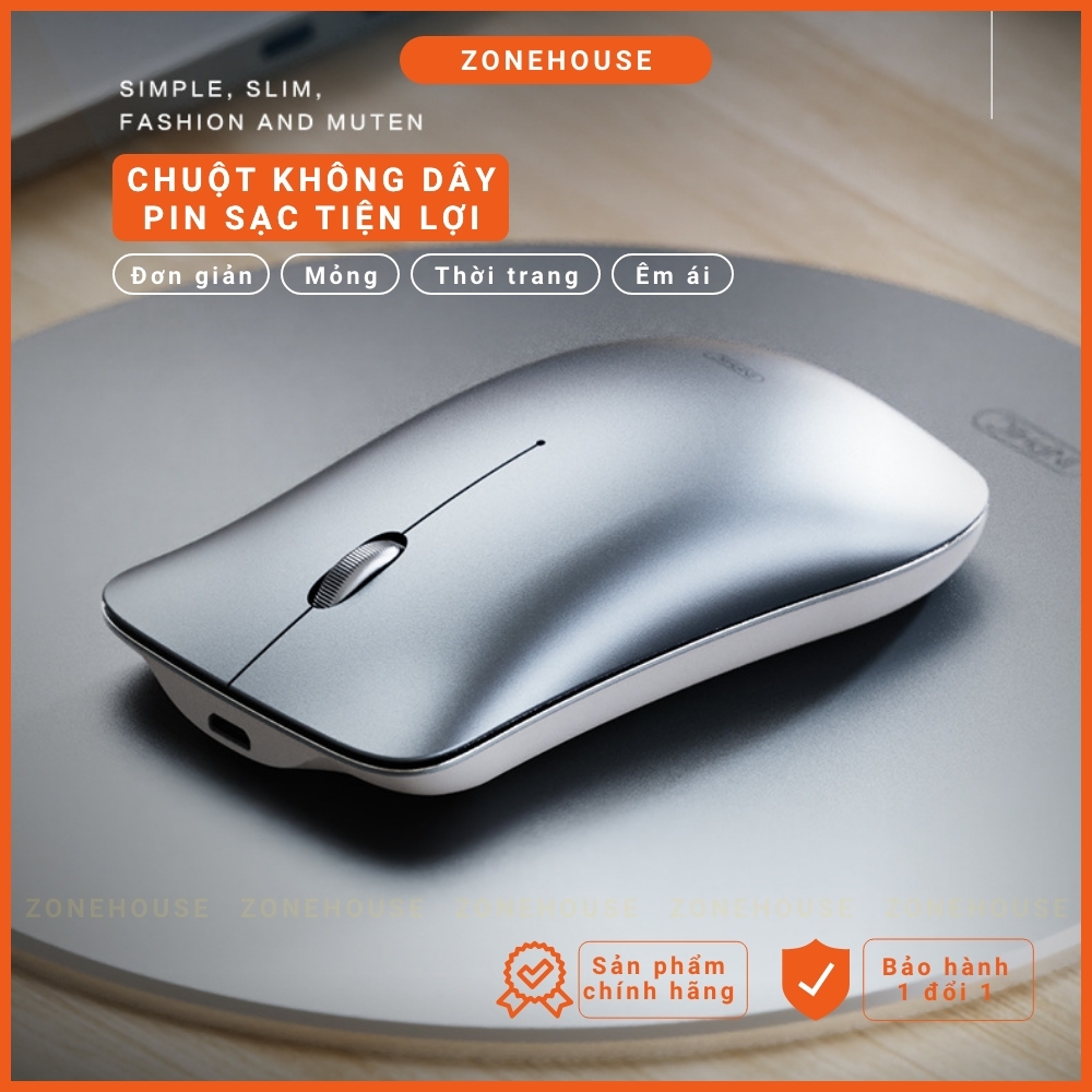 Chuột Bluetooth Wifi INPHIC PM9BS Chính hãng, Phong Cách Macbook, Có Thể Sạc Lại, 3 chế độ BT5.0/3.0+2.4Ghz - ZONESHOP