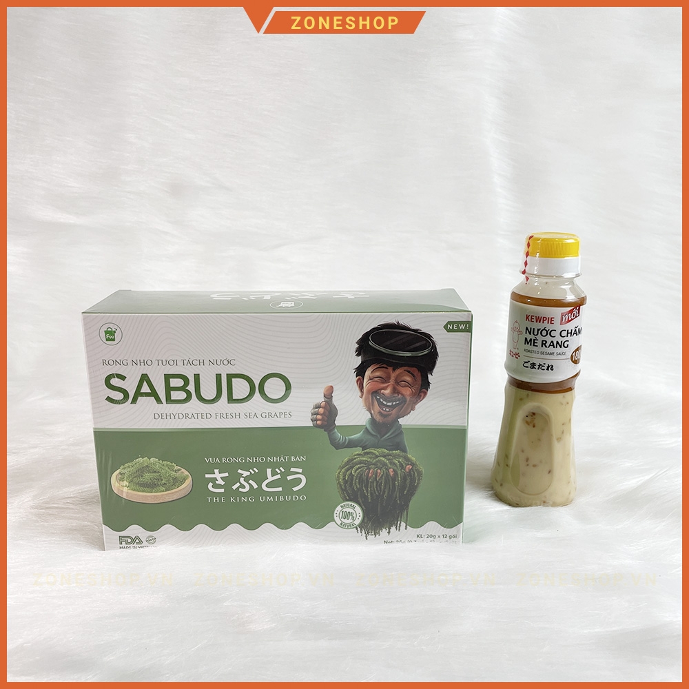 [NEW] Rong nho tách nước SABUDO + Chai xốt mè rang, vua rong nho Nhật Bản, phân phối rong nho Sabudo chính hãng ZONESHOP