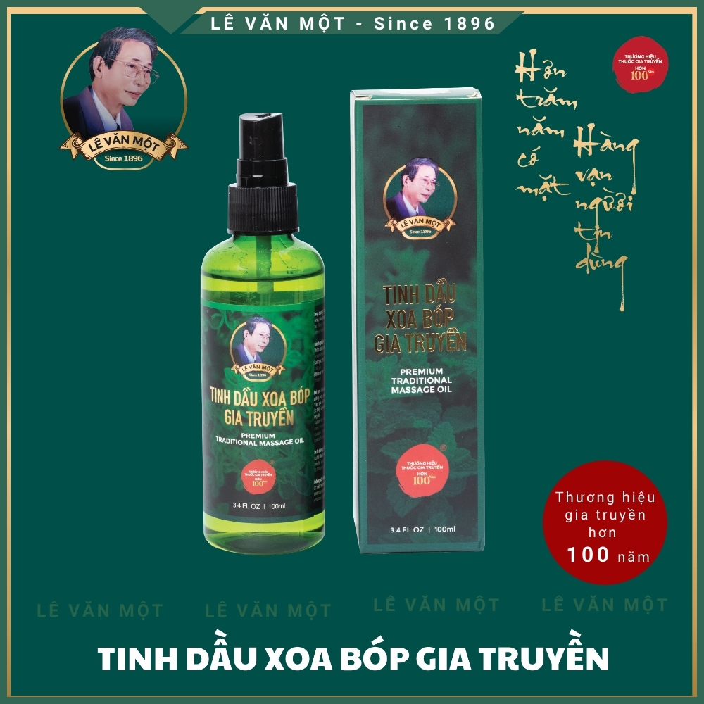 Tinh dầu xoa bóp gia truyền Lê Văn Một, thương hiệu hơn 100 năm, cao xoa bóp thông kinh lạc, mỏi vai đau lưng LÊ VĂN MỘT