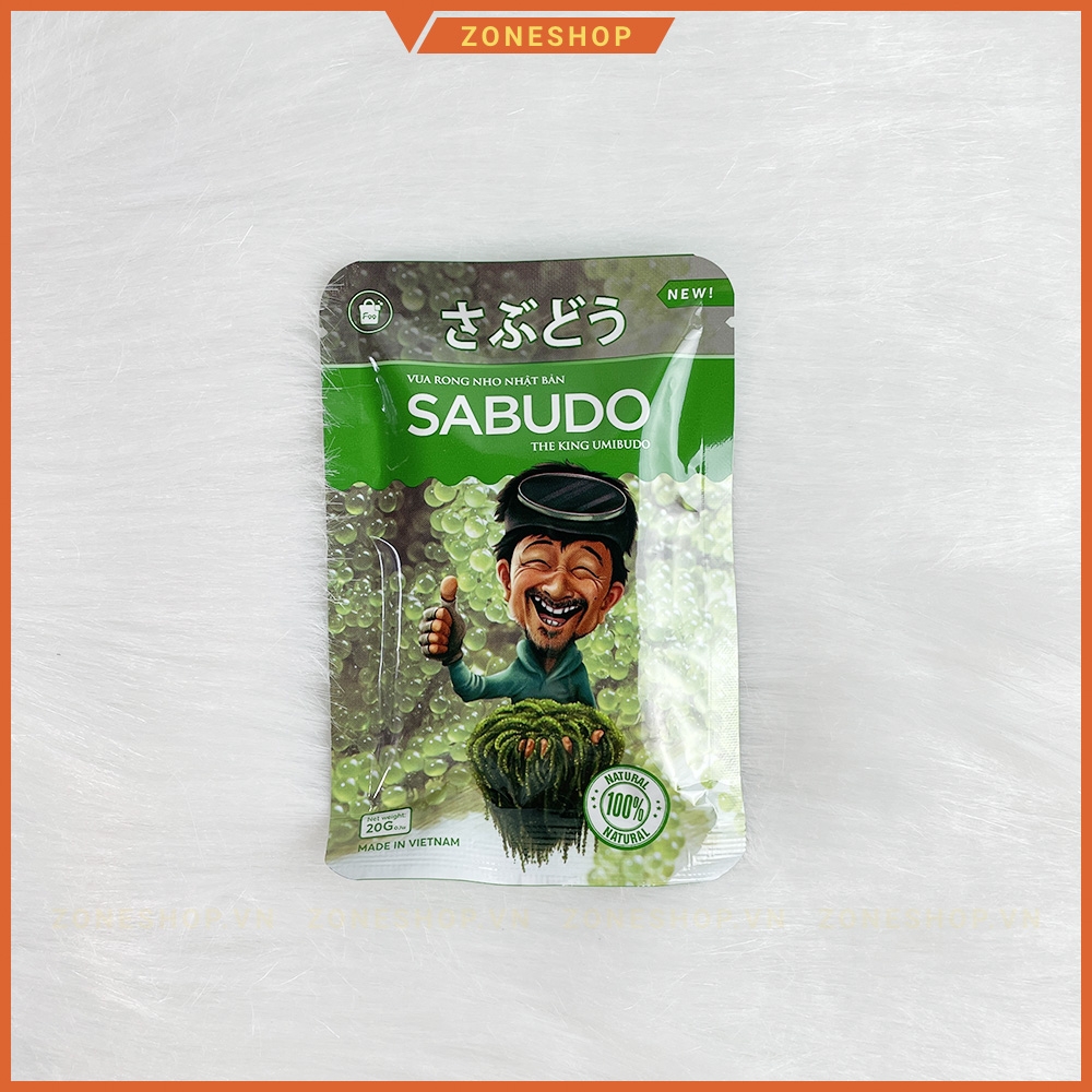 [NEW] Rong nho tách nước SABUDO gói lẻ, hộp nhỏ. Vua rong nho Nhật Bản, phân phối rong nho Sabudo chính hãng ZONESHOP