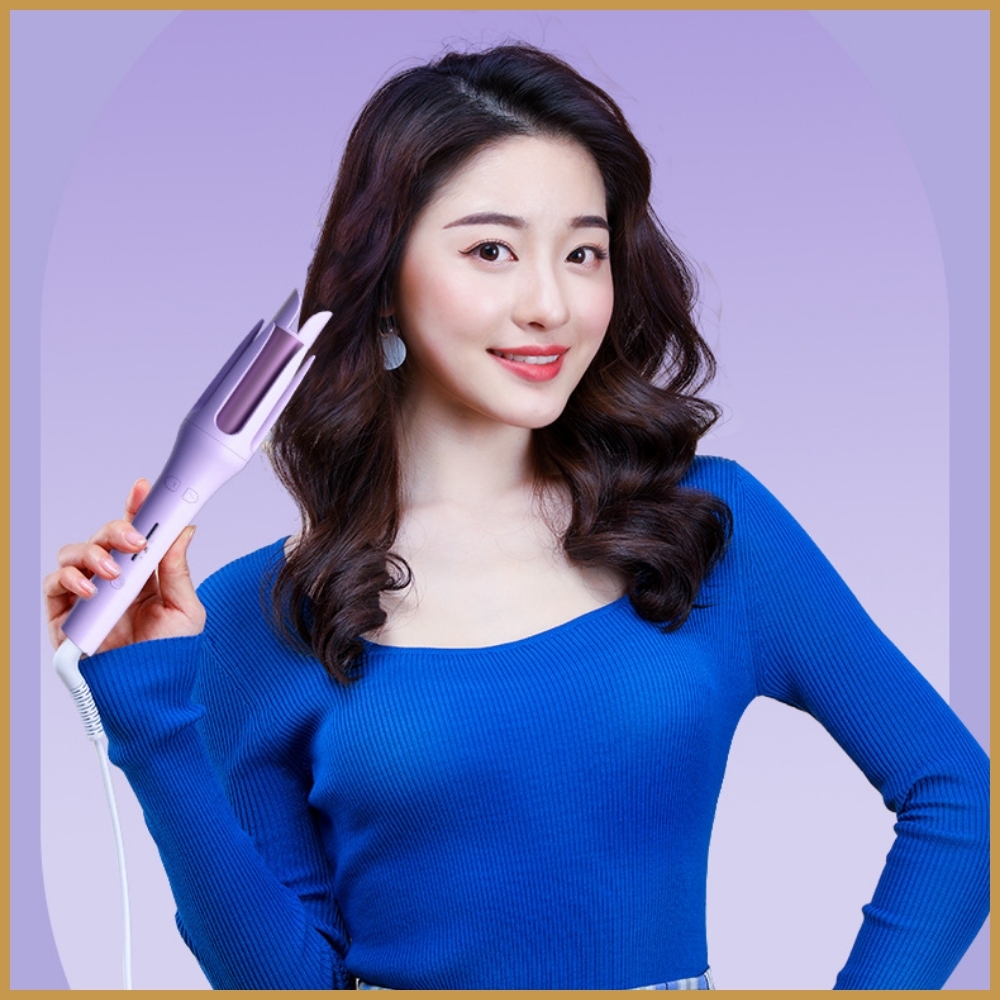 Máy uốn tóc xoăn tự động CHISO trục uốn 32mm công nghệ xoay 1 chạm, ion âm không làm hư tóc, phiên bản mới nhất