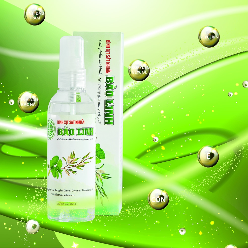 Nước rửa tay Sát Khuẩn Tinh Dầu Dưỡng Ẩm Bảo Linh 100ml - Chiết xuất từ các dược liệu thiên nhiên, an toàn [ZONESHOP]