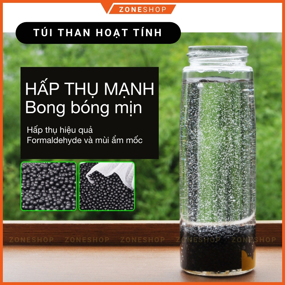 Thú bông than hoạt tính khử mùi, túi than tre lọc không khí hút ẩm trang trí taplo ô tô, xe hơi, bàn làm việc Zone Shop