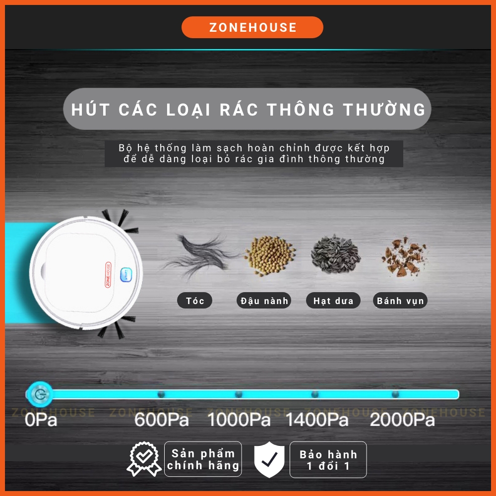Robot Hút Bụi Thông Minh ZoneHouse - Super Woman, hút bụi thông minh, Hàng Chính Hãng, lau nhà, chống rơi [ZONESHOP]