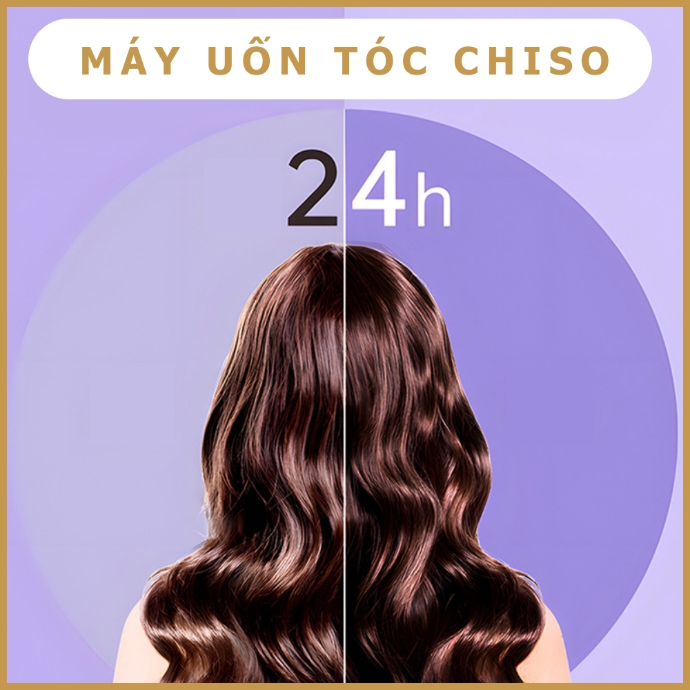 Máy uốn tóc xoăn tự động CHISO trục uốn 32mm công nghệ xoay 1 chạm, ion âm không làm hư tóc, phiên bản mới nhất