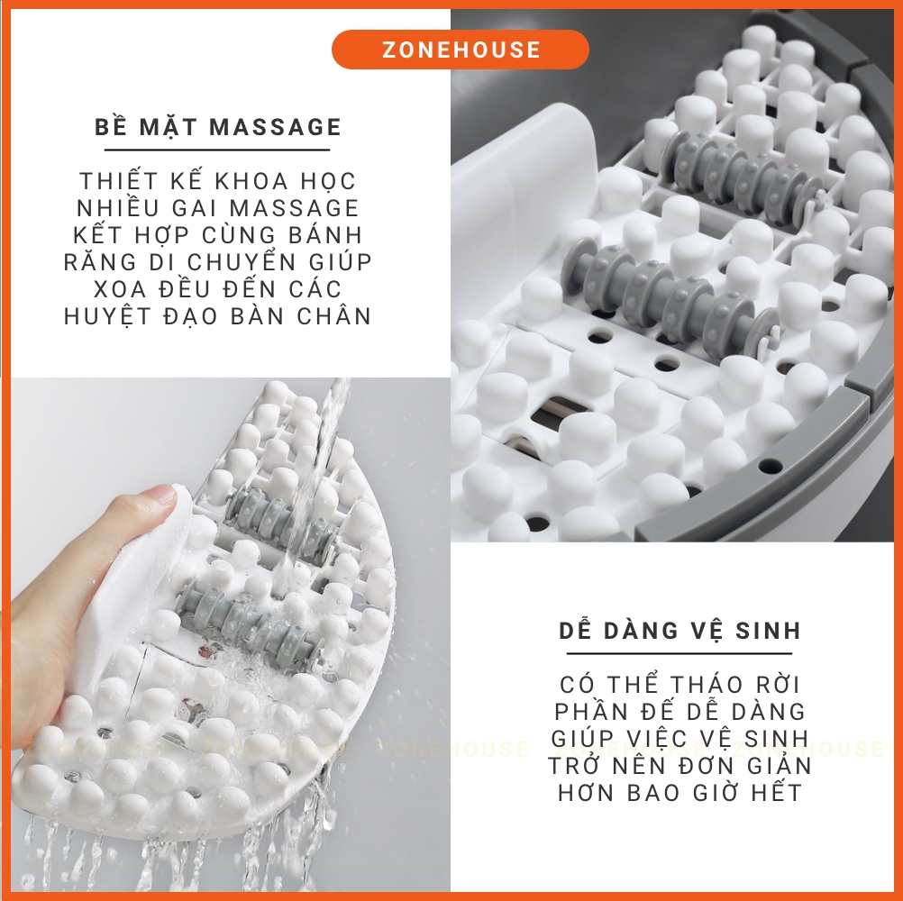 Máy ngâm chân massage xông nhiệt bấm huyệt Xiaomi LIYI 99 - ZONEHOUSE - Bồn ngâm chân Massage nhiệt sưởi ấm [CHÍNH HÃNG]
