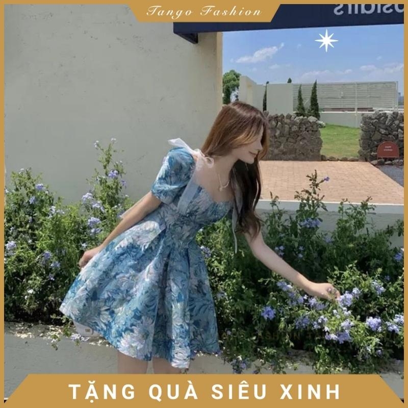 Váy nữ, đầm xòe công chúa, in họa tiết kiểu dáng dễ thương  - TANGO FASHION