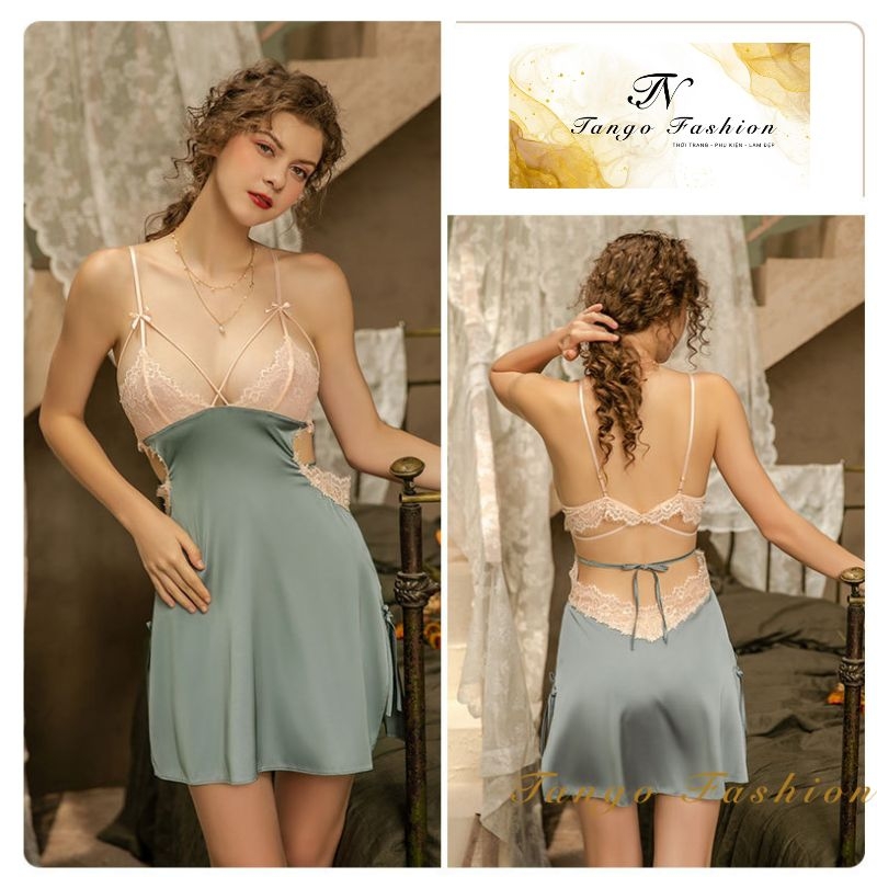 Váy ngủ sexy lụa cao cấp, Đầm mặc nhà gợi cảm quyến rũ - Tango Fashion Shop