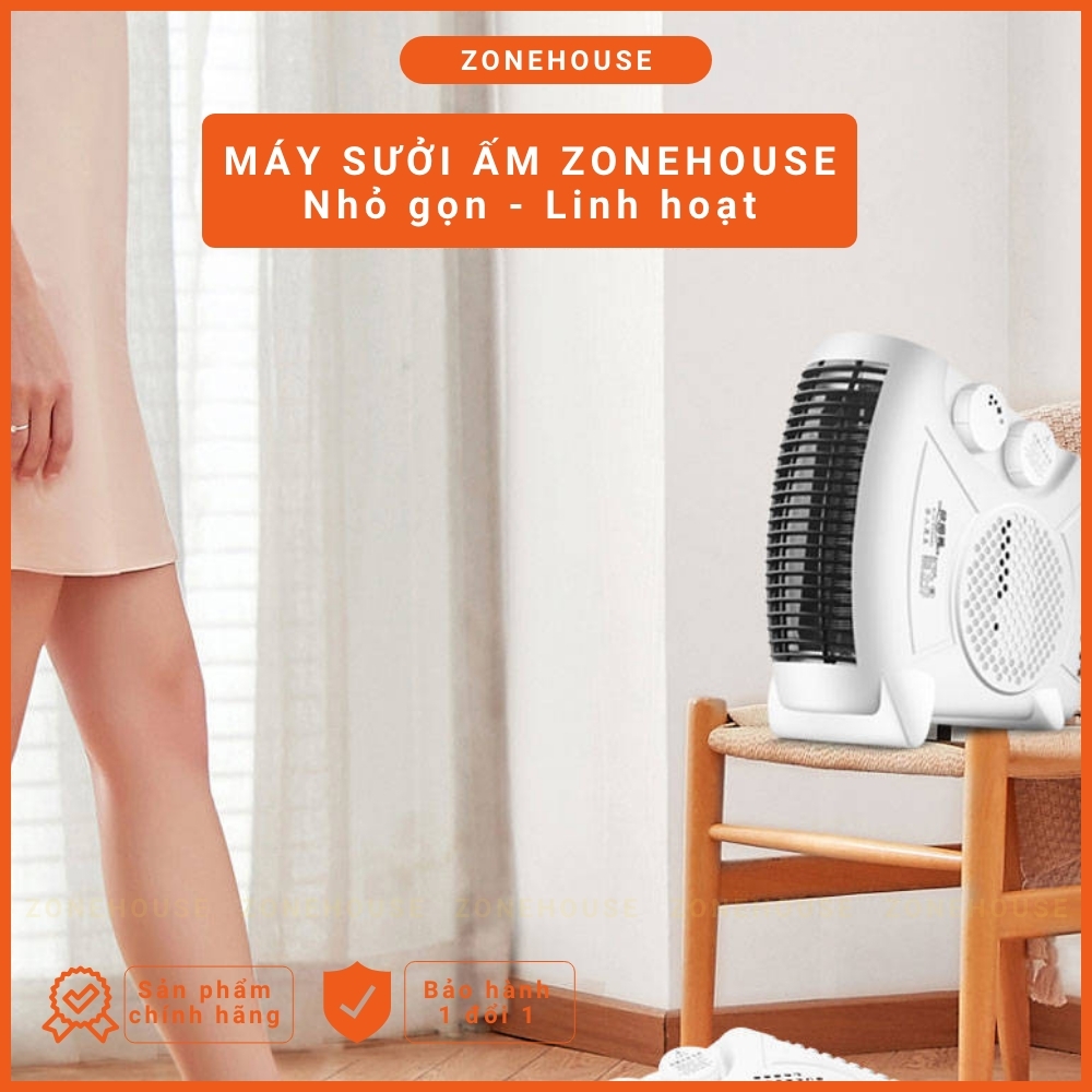Quạt sưởi ấm ZoneHouse - HinBeauty, làm ấm nhanh, chống giật, chống bỏng, máy sưởi ấm mini cao cấp, chuyên dụng tắm bé