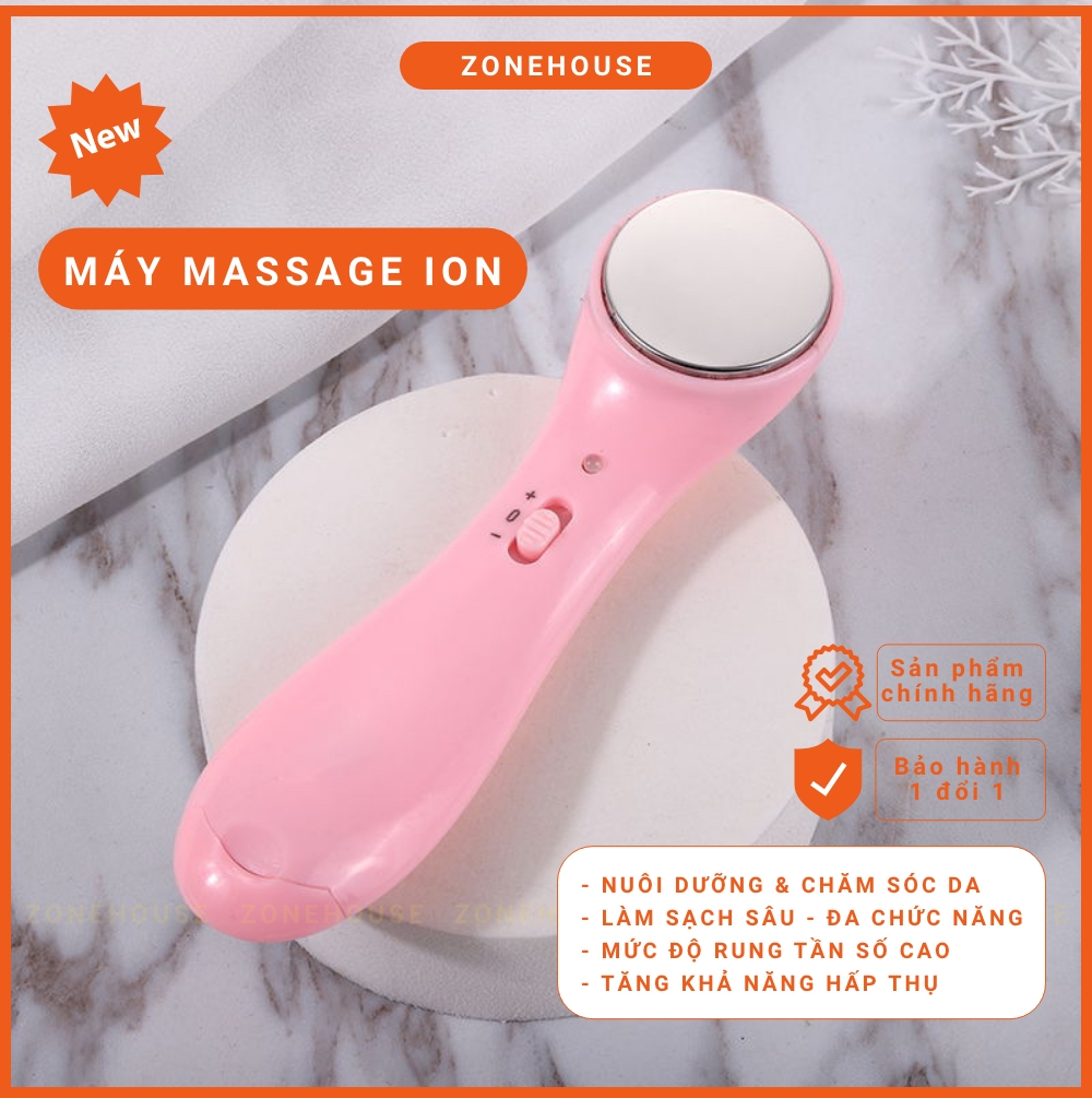 Máy Massage Ion Mini Cầm Tay ZONEHOUSE săn chắc trẻ hóa da, nâng cơ mặt, chống nhăn, tăng độ đàn hồi da