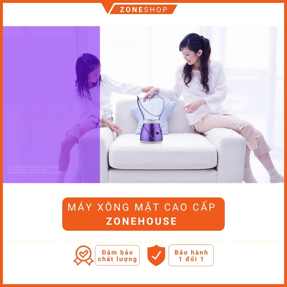 Máy xông mặt ZONEHOUSE, thế hệ mới, phun sương Nano, xông hơi nóng massage mặt cao cấp chính hãng [ZONESHOP]