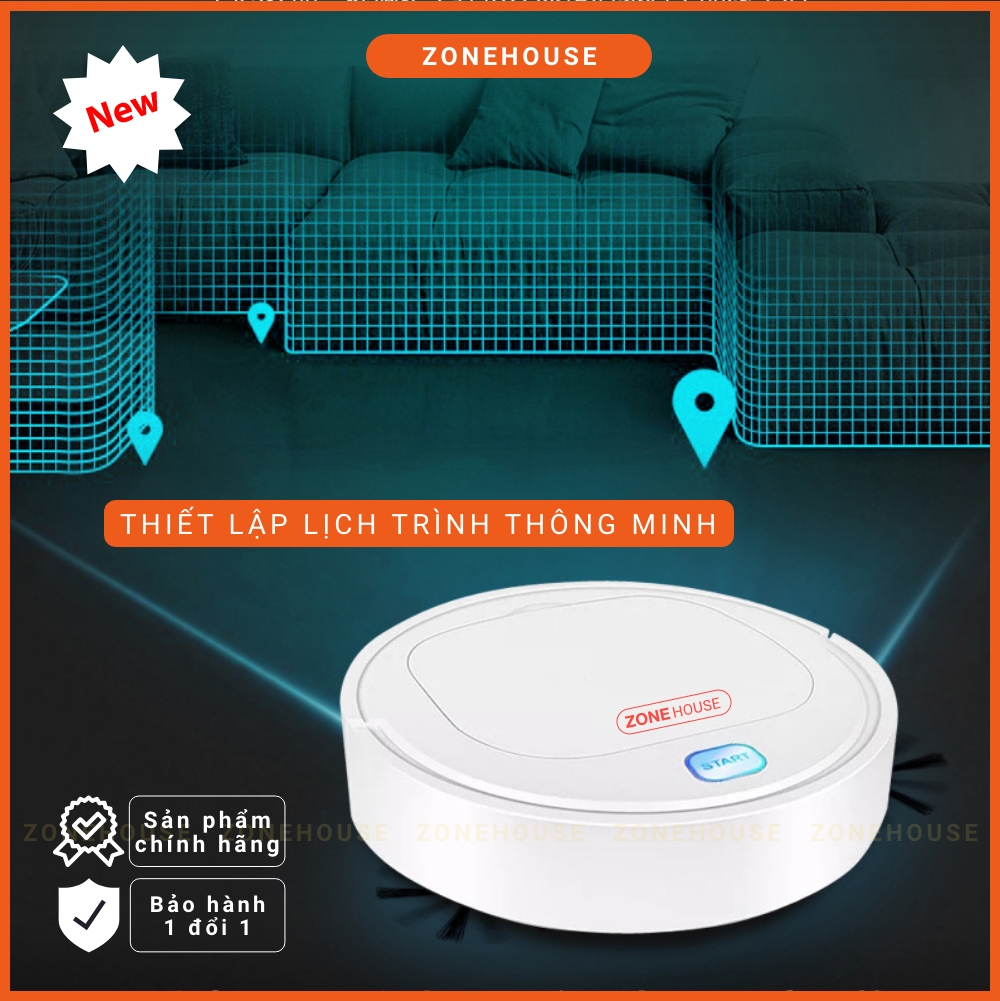 Robot Hút Bụi Thông Minh ZoneHouse - Super Woman, hút bụi thông minh, Hàng Chính Hãng, lau nhà, chống rơi [ZONESHOP]