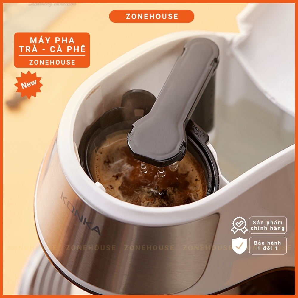 Máy pha cà phê, pha trà Konka ZoneHouse, Máy pha cafe trà mini gia đình tiện dụng và đẳng cấp chính hãng [ZONESHOP]