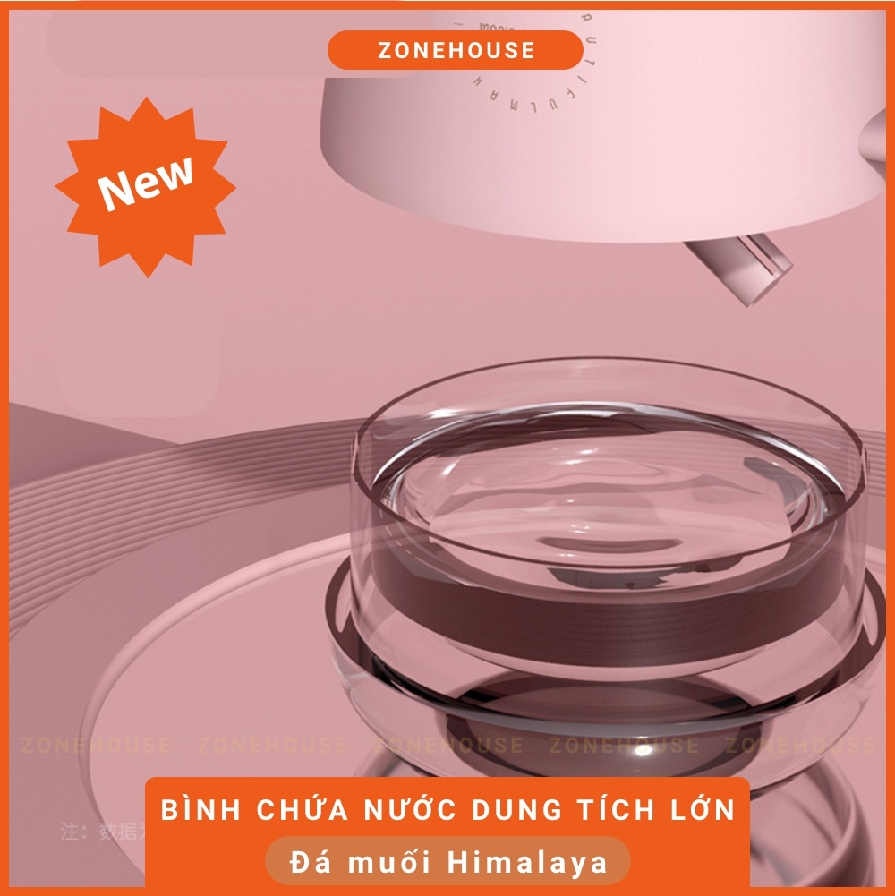 Máy xông tinh dầu bình nước đá muối Himalaya ZONEHOUSE New, đá muối tự nhiên, đèn xông tinh dầu văn phòng [ZONESHOP]