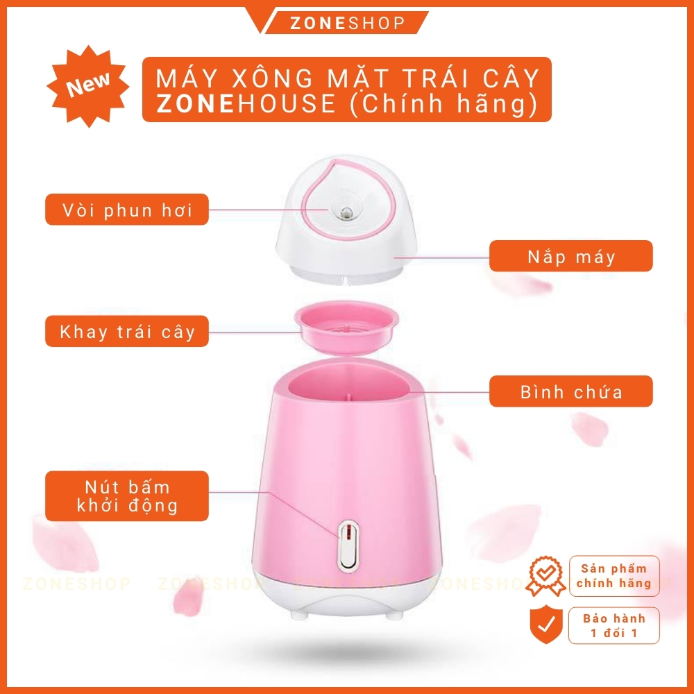Máy xông mặt trái cây ZONEHOUSE, máy xông hơi mặt hoa quả, dưa leo, vòi phun mạnh, làm nóng nhanh [ZONESHOP]