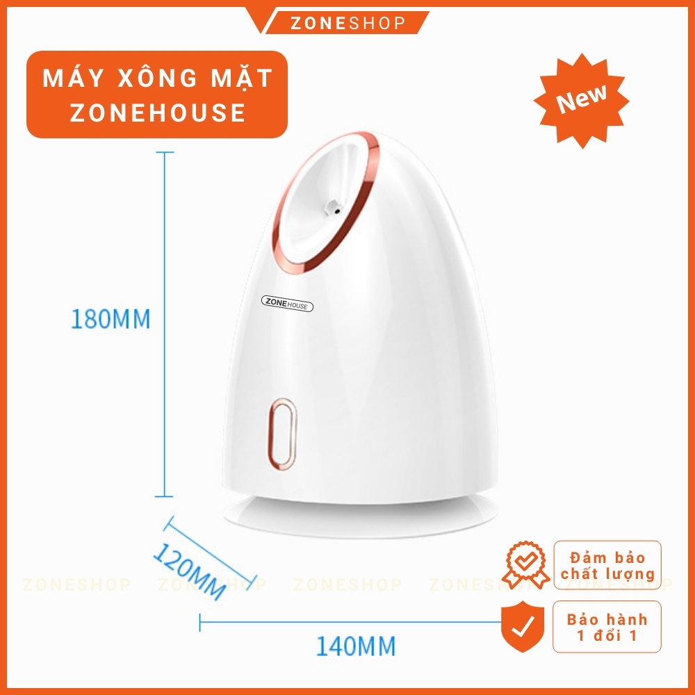 Máy xông hơi mặt ZONEHOUSE, thế hệ mới, phun sương Nano, xông hơi nóng massage mặt cao cấp chính hãng [ZONESHOP]