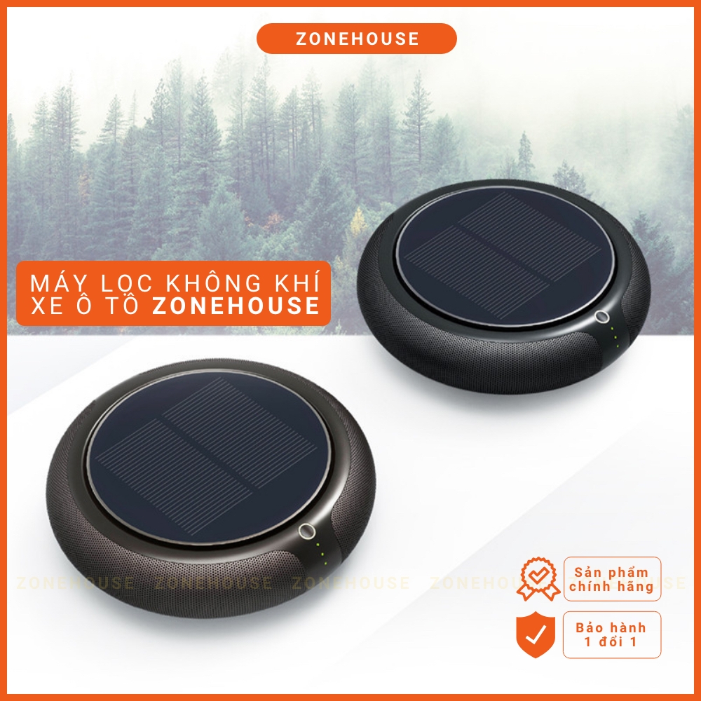 Máy lọc không khí ô tô năng lượng mặt trời ZONEHOUSE, sử dụng năng lượng mặt trời, loại bỏ Formaldehyde, màn lọc HEPA