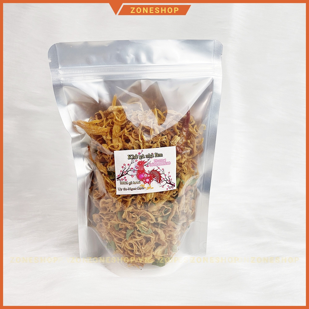 Khô gà lá chanh [Nhà làm] bé Phương - Gà khô chanh cay, đồ ăn vặt thơm ngon bổ rẻ, ớt cay [ZONESHOP]