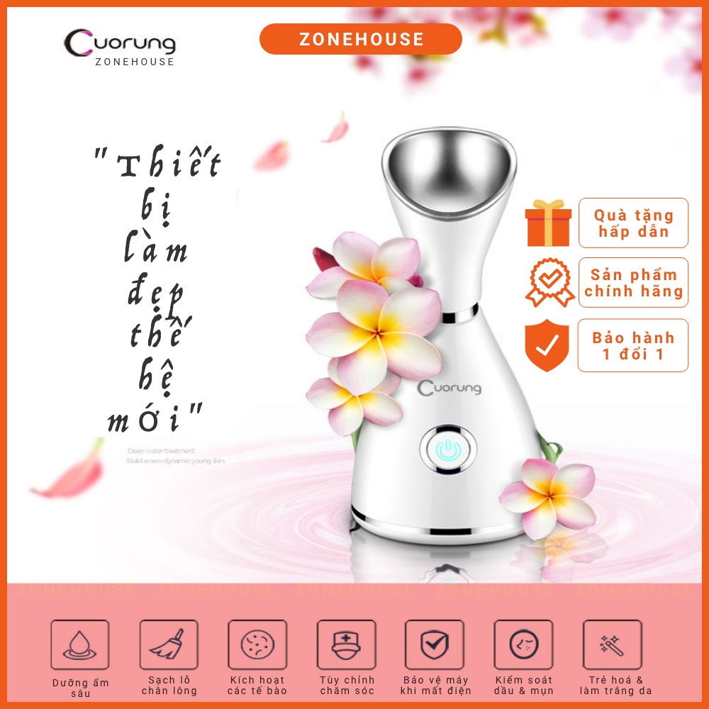 [CAO CẤP] Máy xông hơi mặt CUORUNG - ZONEHOUSE, máy xông hơi massage mặt cao cấp chính hãng Cuorung
