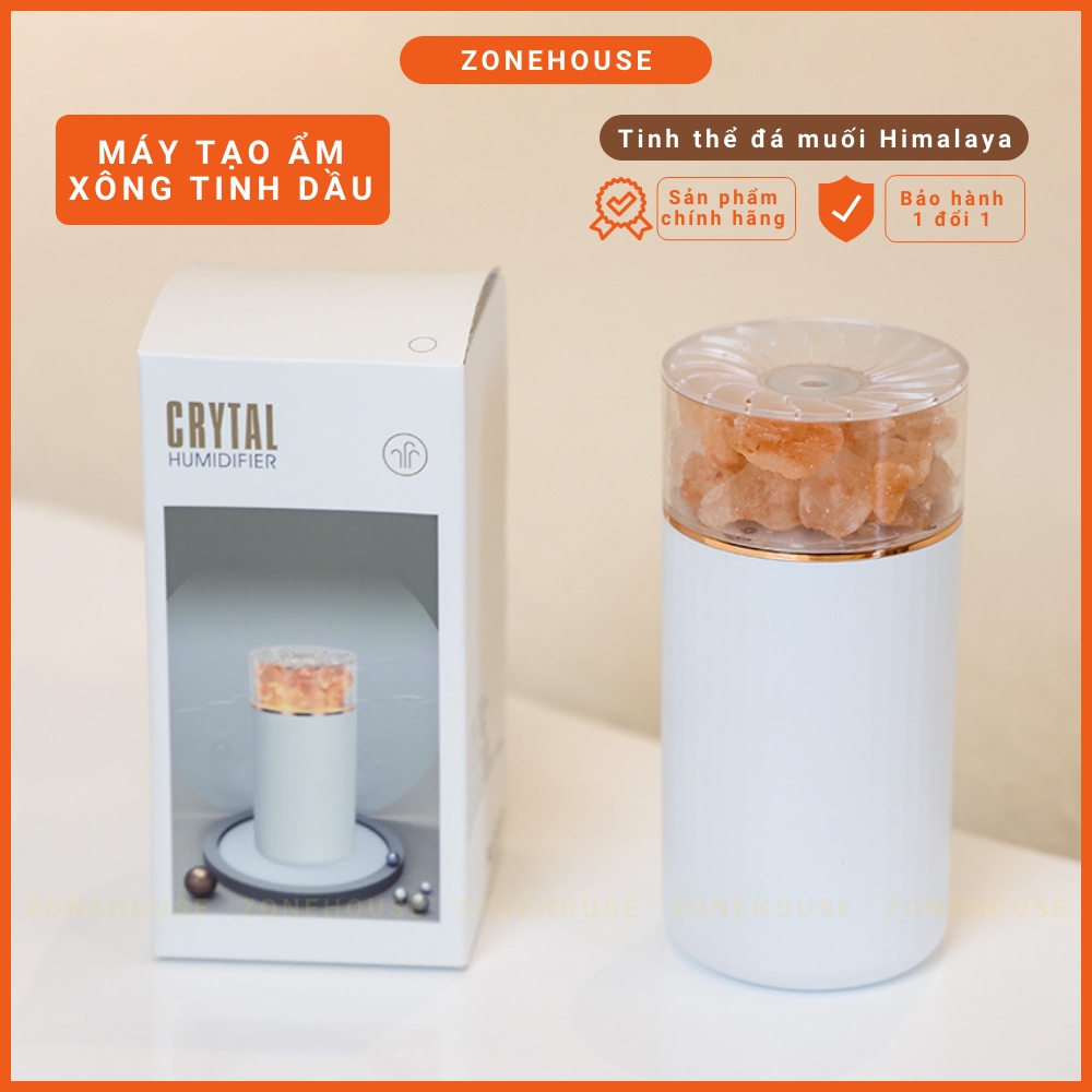 Máy xông tinh dầu đá muối Himalaya ZONEHOUSE, đá muối tự nhiên, đèn xông tinh dầu ô tô, văn phòng, nhà ở