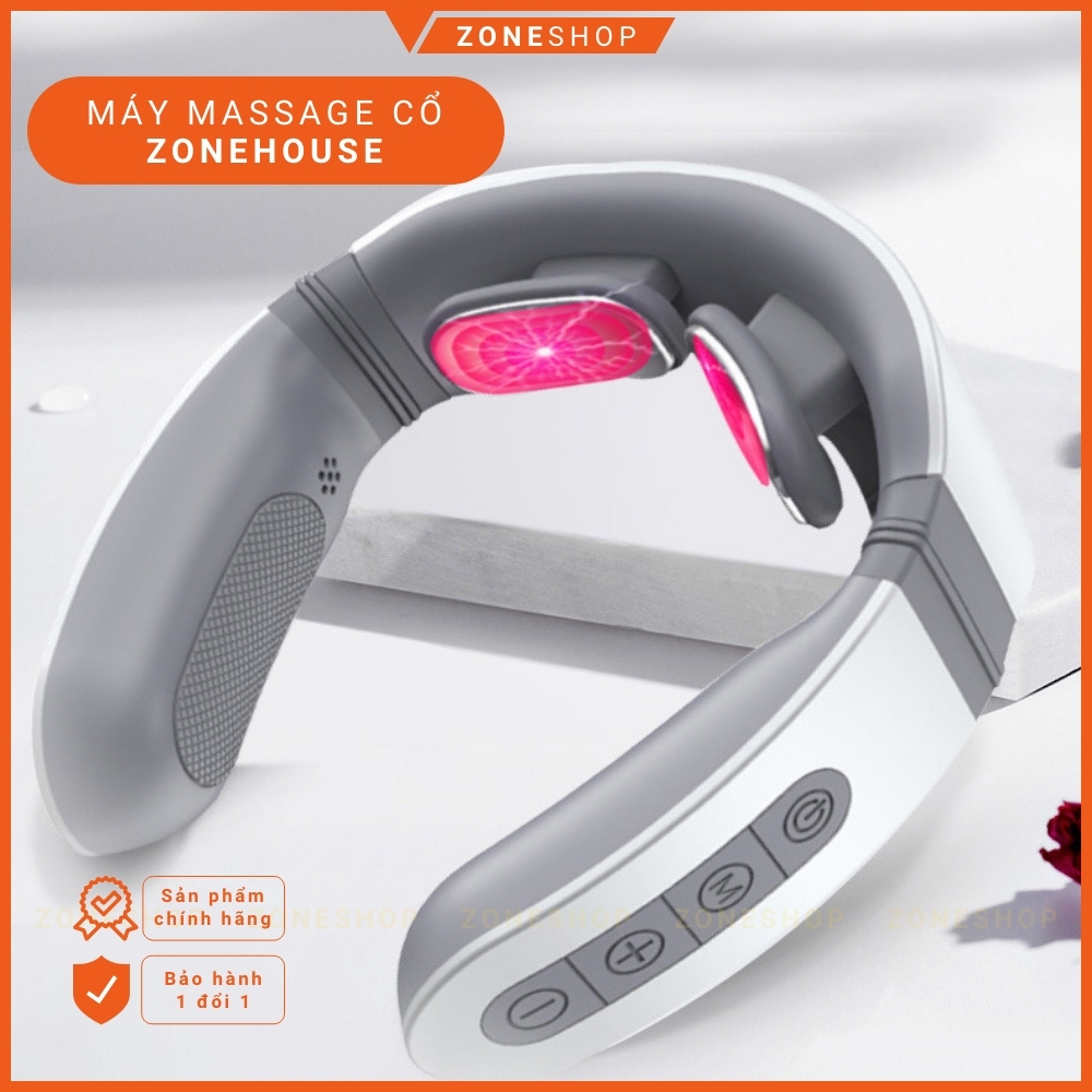 Máy massage cổ xung điện ZONEHOUSE, 2 đầu tiếp xúc công nghệ Nhật Bản, 9 chế độ massage, nhỏ gọn tiện lợi [ZONESHOP]