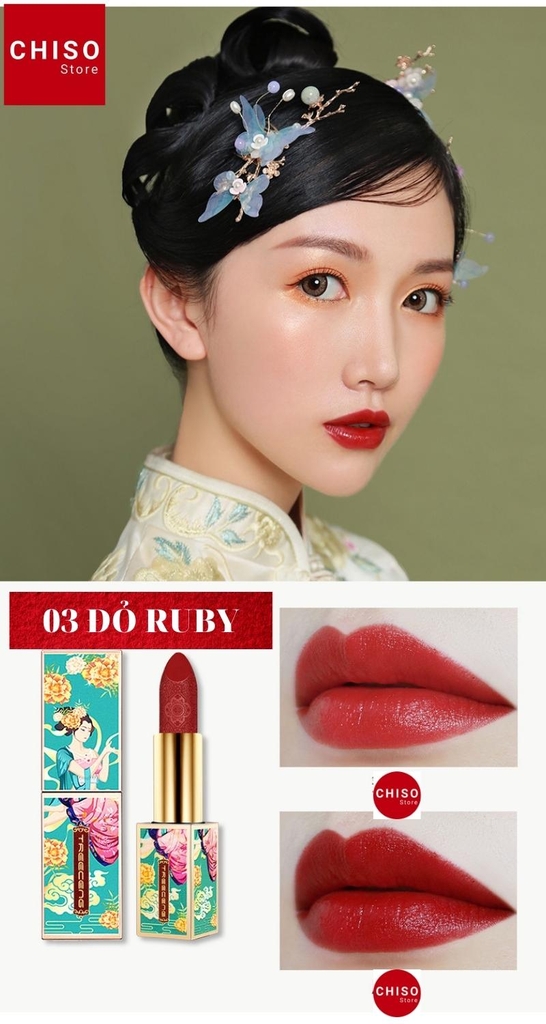 Son môi Treeceng dưỡng ẩm trang điểm lâu trôi thiết kế cung đình sang trọng quý phái mỹ phẩm nội địa trung 3.6g