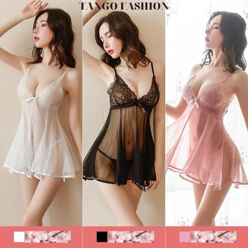 Váy ngủ sexy, đầm voan ren cao cấp thiết kế gợi cảm, tặng quần chíp G-string [TANGO FASHION]