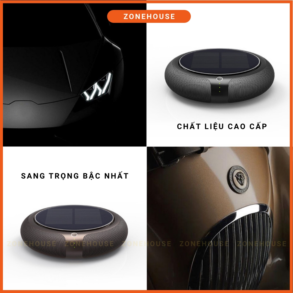 Máy lọc không khí ô tô năng lượng mặt trời ZONEHOUSE, sử dụng năng lượng mặt trời, loại bỏ Formaldehyde, màn lọc HEPA