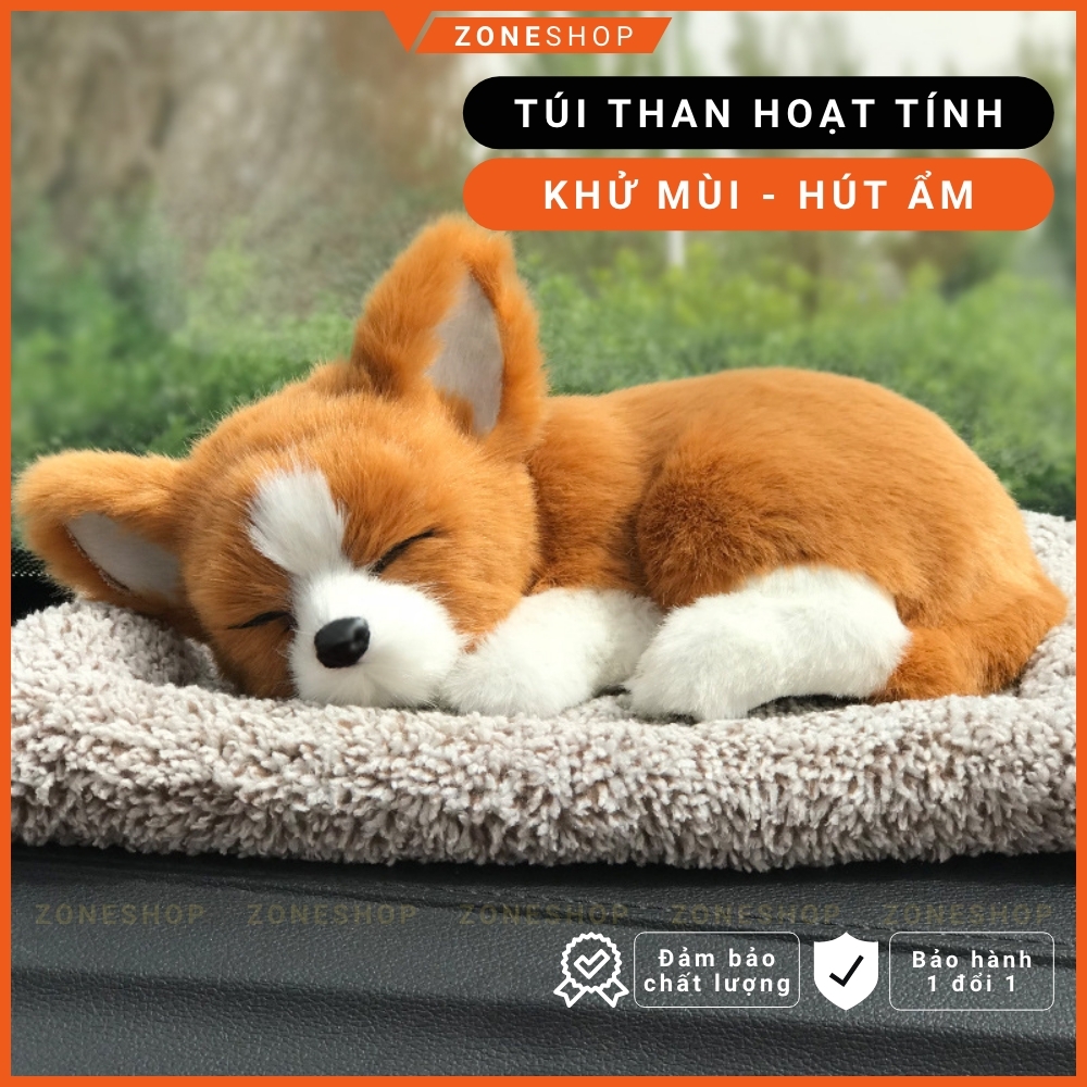 Thú bông than hoạt tính khử mùi, túi than tre lọc không khí hút ẩm trang trí taplo ô tô, xe hơi, bàn làm việc Zone Shop