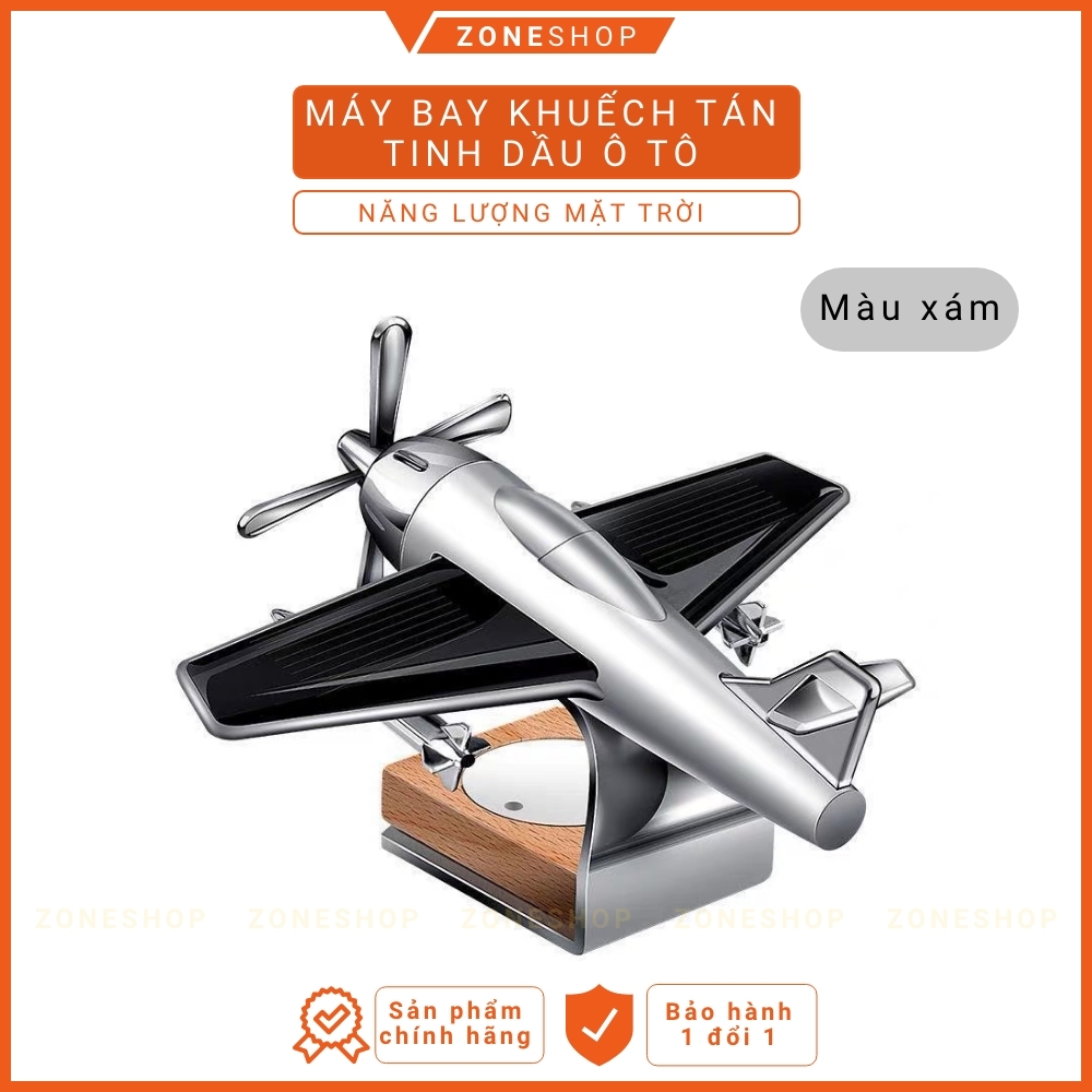 TINH DẦU Ô TÔ Năng Lượng Mặt Trời ZONEHOUSE hình Máy Bay Cổ Điển, máy khuếch tán tặng kèm tinh dầu thơm [ZONESHOP]