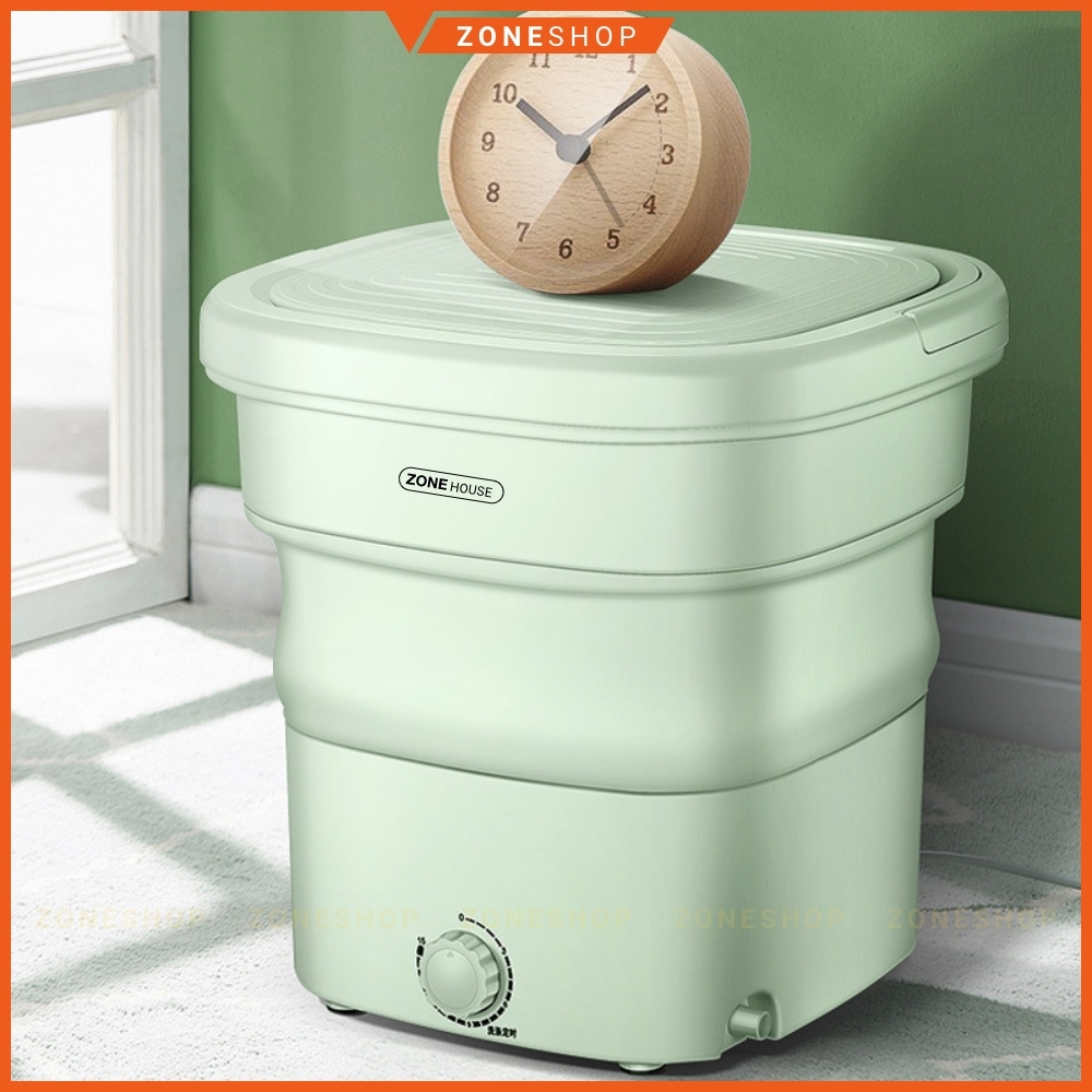 Máy giặt mini gấp gọn ZoneHouse Yangzi chính hãng, gấp gọn thông minh, vắt khô và khử trùng UV, CN Blue Ag [ZONESHOP]
