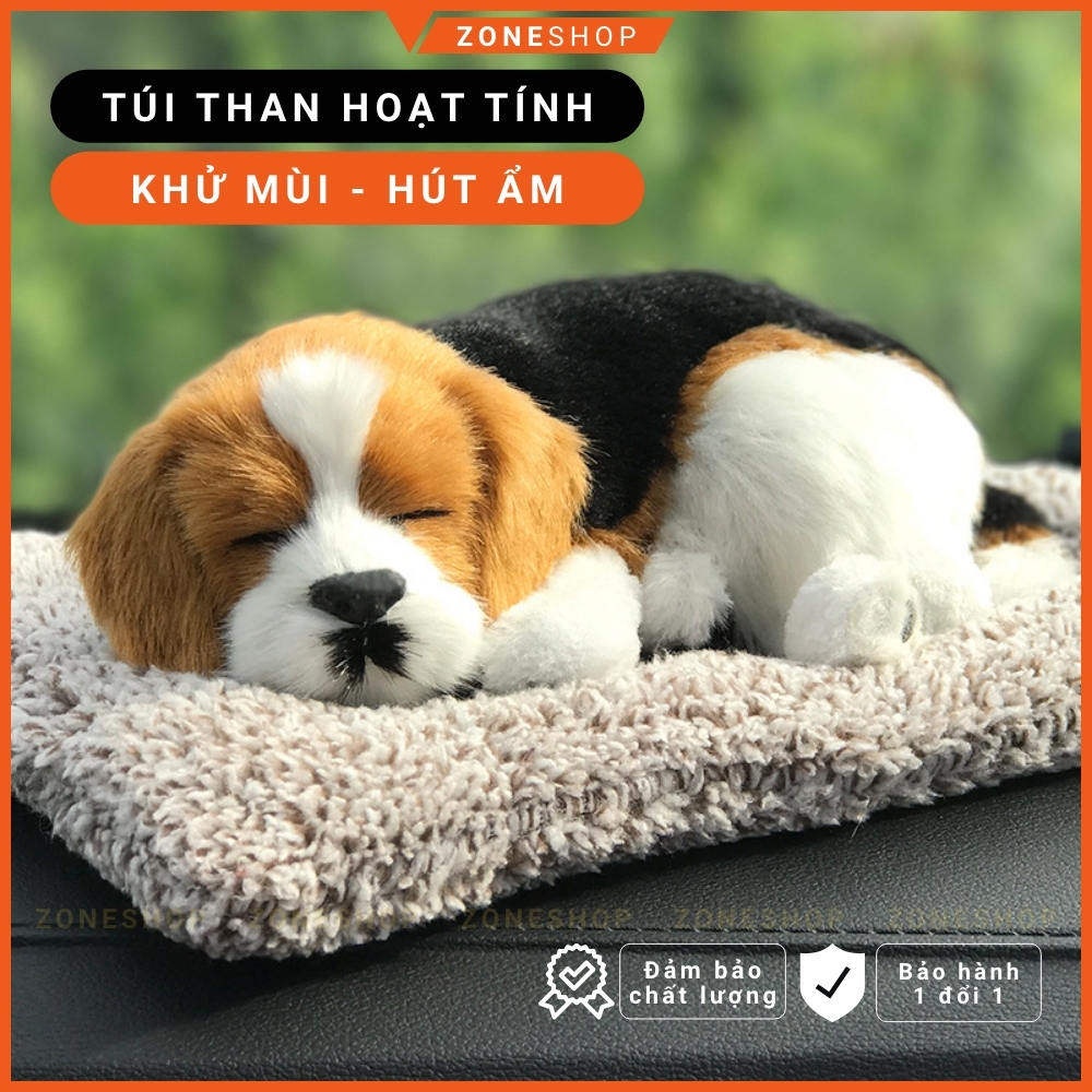 Thú bông than hoạt tính khử mùi, túi than tre lọc không khí hút ẩm trang trí taplo ô tô, xe hơi, bàn làm việc Zone Shop