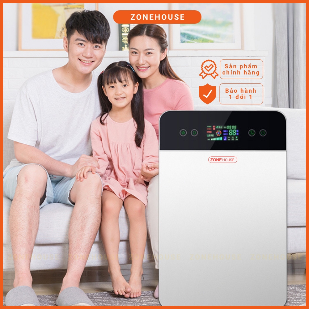 Máy Lọc Không Khí ION Làm Sạch Không Khí ZONEHOUSE - SUPER WOMAN, 3 Chế độ, Bộ lọc 3 lớp HEPA, Than hoạt tính