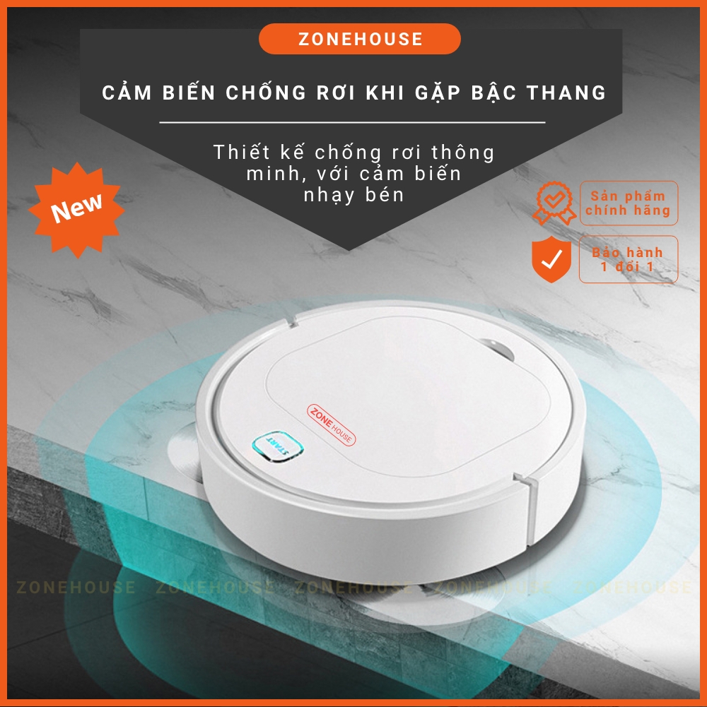 Robot Hút Bụi Thông Minh ZoneHouse - Super Woman, hút bụi thông minh, Hàng Chính Hãng, lau nhà, chống rơi [ZONESHOP]