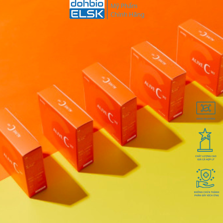 Serum Vitamin C Dohibio Elsk, tinh chất C làm đẹp da, nhập khẩu Hàn Quốc, bộ sản phẩm 2 chai