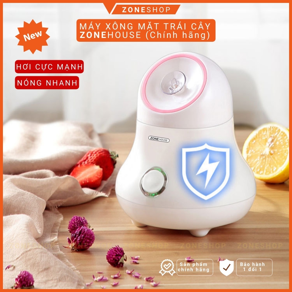 Máy xông mặt hoa quả trái bầu ZONEHOUSE, phun hơi nóng xông tinh dầu xả chanh, xông mũi, máy làm nóng nhanh [ZONESHOP]