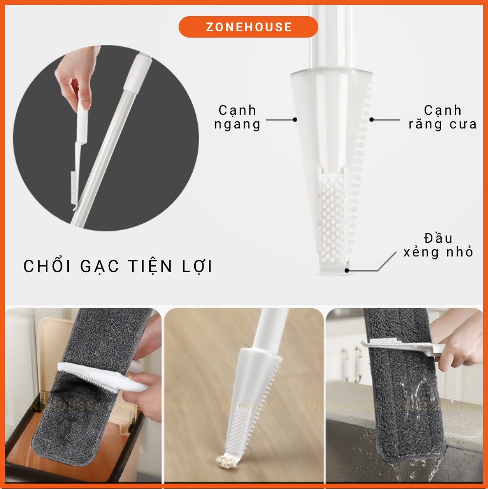 Cây Lau Nhà Xịt Nước Dạng Đứng Aurora ZoneHouse, Cây Lau Nhà Thông Minh, Cao Cấp, Tiện Lợi [Hàng Chính Hãng] ZONESHOP