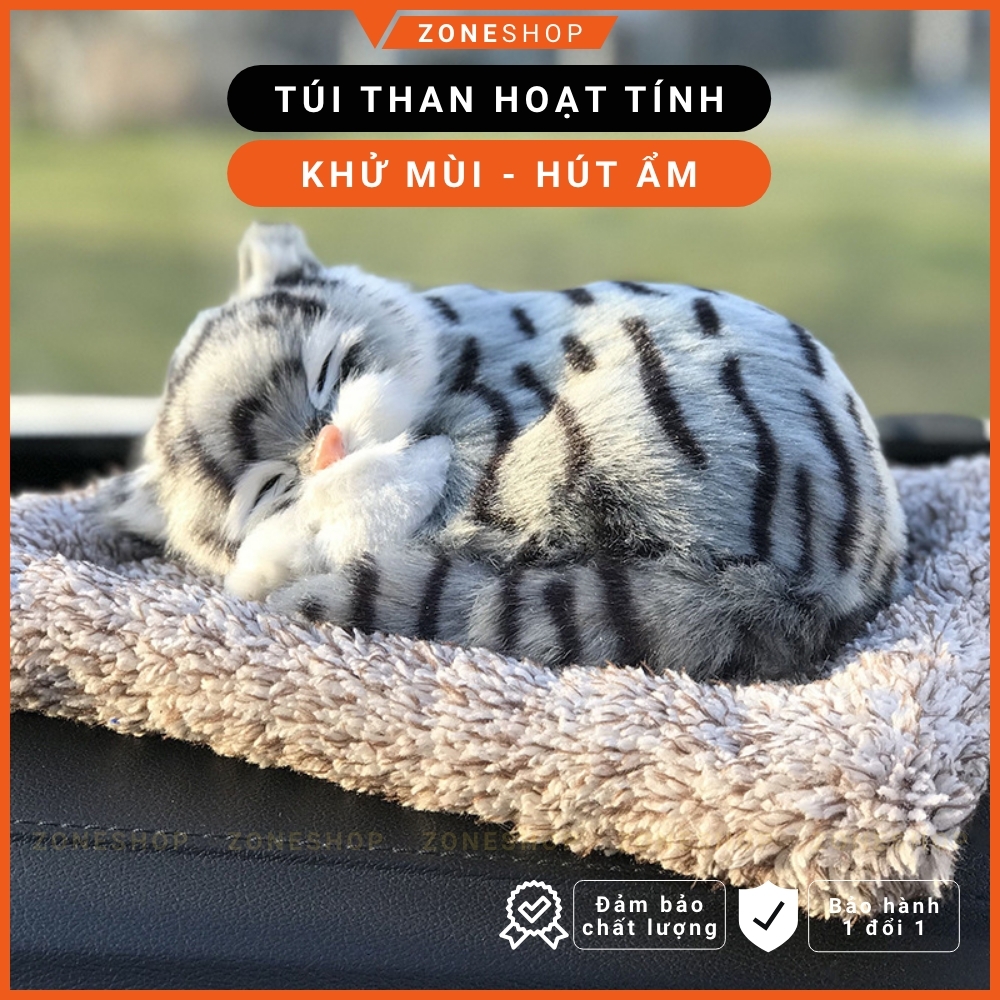 Thú bông than hoạt tính khử mùi, túi than tre lọc không khí hút ẩm trang trí taplo ô tô, xe hơi, bàn làm việc Zone Shop