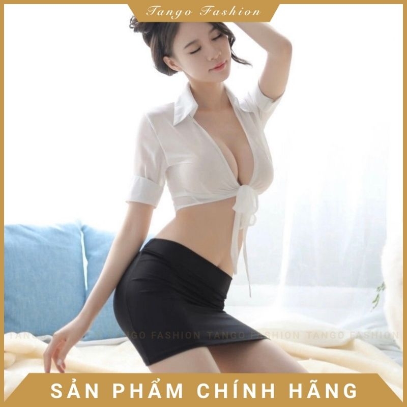 Đồ ngủ sexy cosplay thư ký công sở đáng yêu gợi cảm + quần chip G string quyến rủ [TANGO FASHION]