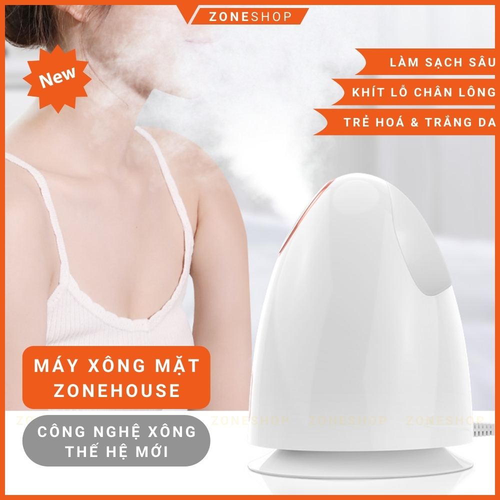 Máy xông hơi mặt ZONEHOUSE, thế hệ mới, phun sương Nano, xông hơi nóng massage mặt cao cấp chính hãng [ZONESHOP]