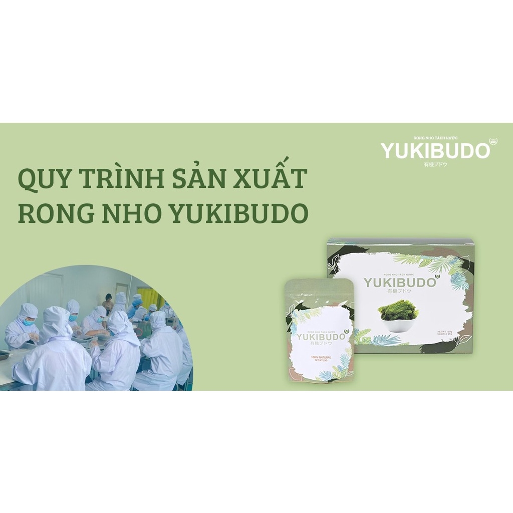 COMBO 2 hộp rong nho tách nước YUKIBUDO tặng kèm 4 gói sốt YUKIBUDO [CHÍNH HÃNG], Rong nho tách nước YUKIBUDO