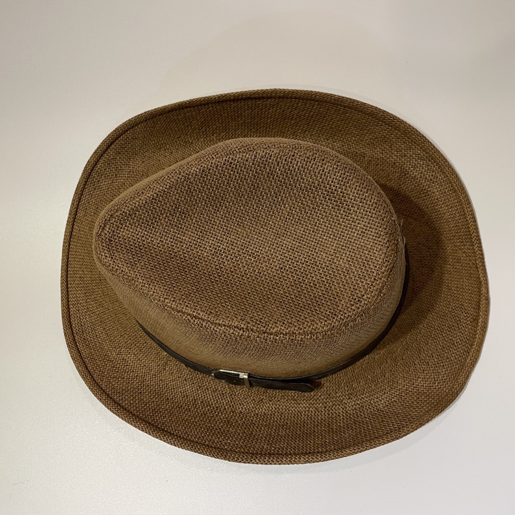 Mũ cói phớt vành trung dành cho Nam Nữ đi biển khoá viền thoáng mát, mũ nón phớt rộng vành 5cm [ZONESHOP.VN]