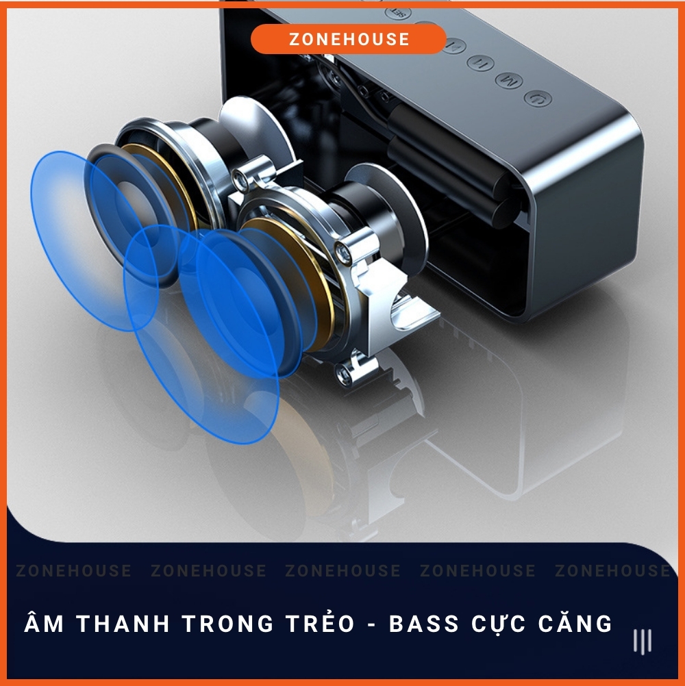 Loa Bluetooth màn hình gương ZH8-NEW, đèn led soi gương, đồng hồ báo thức, đèn ngủ, FM, hát karaoke, chống ồn, Bass căng