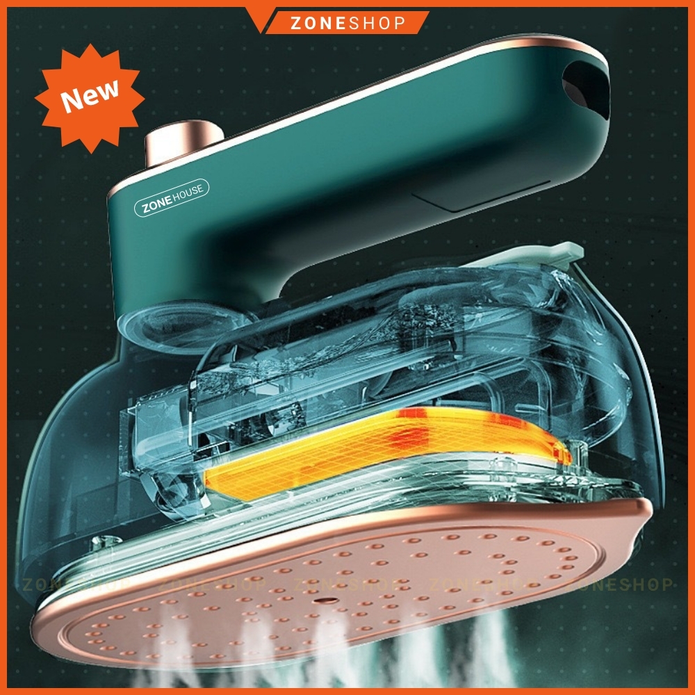 Bàn Ủi Hơi Nước Mini Cầm Tay ZoneHouse, bàn ủi 2 trong 1, ủi trực tiếp,hơi nước, bàn là mini thuận tiện du lịch ZONESHOP
