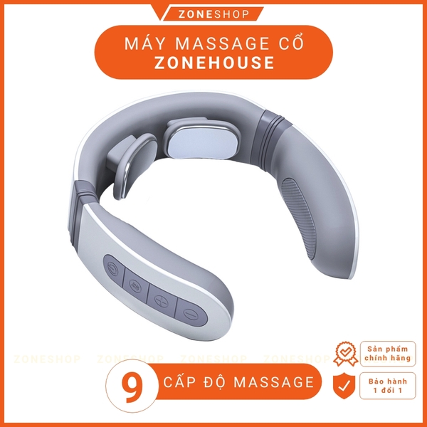 Máy massage cổ xung điện ZONEHOUSE, 2 đầu tiếp xúc công nghệ Nhật Bản, 9 chế độ massage, nhỏ gọn tiện lợi [ZONESHOP]